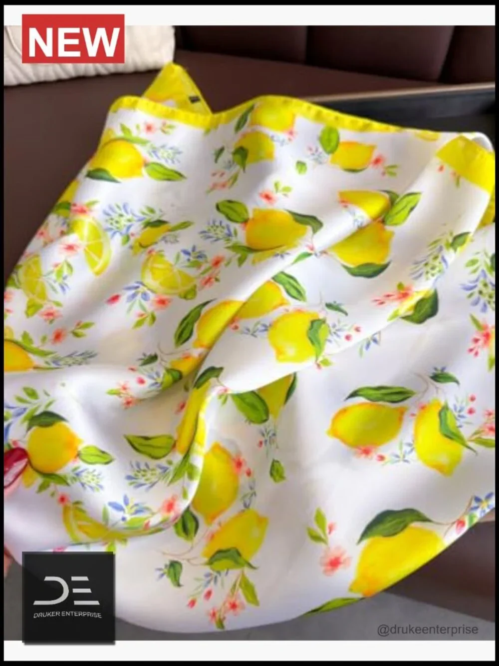 Square Silk Feeling Scarf Lightweight Satin Headscarf Neck Scarf Fashion